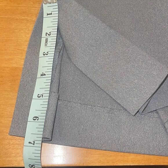 Ministry Of Supply Kinetic Sleeveless V Neck Side Slit Shift Dress Gray Size 14 - Picture 12 of 12